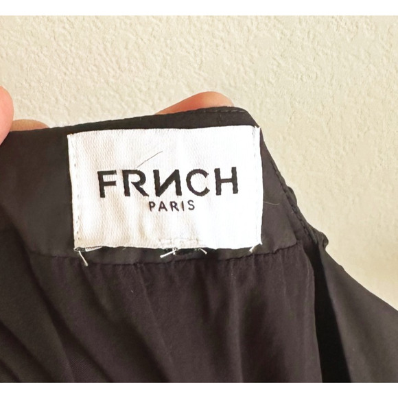 Frnch Paris Cylia Maxi Dress Medium? Minimalist Tiered Poplin Oversized Pockets - Picture 7 of 12